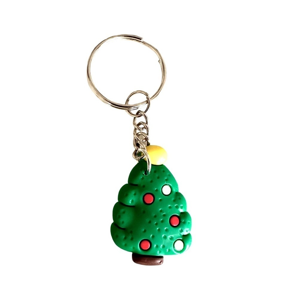 🔴 5 for $10 ONE Holiday Festive Christmas Tree Ring Key Chain